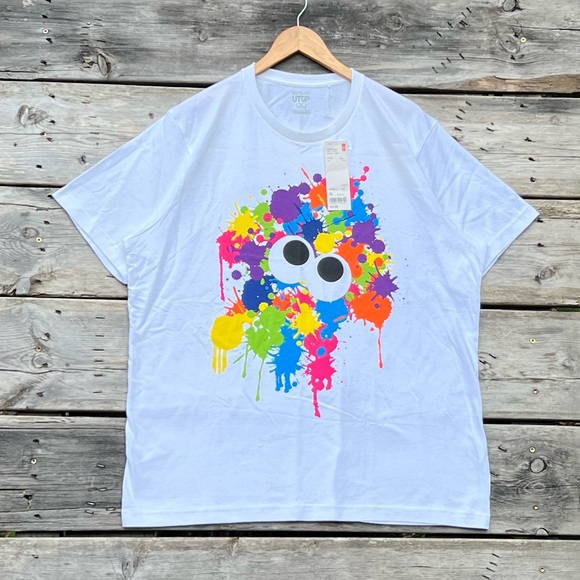 Nintendo Uniqlo UTGP ‘17 Splatoon Ink White T-Shirt Men’s XL NWT - Picture 1 of 5